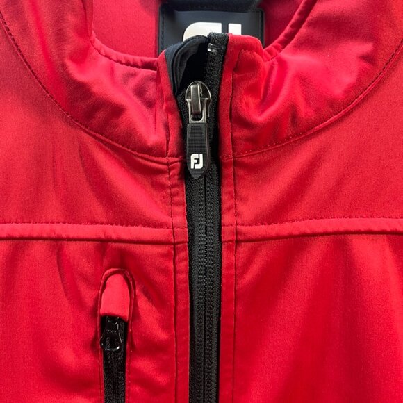 Footjoy Golf Jacket Men Large Red Full Zip Windbreaker Raincoat Sportwear - Picture 3 of 12